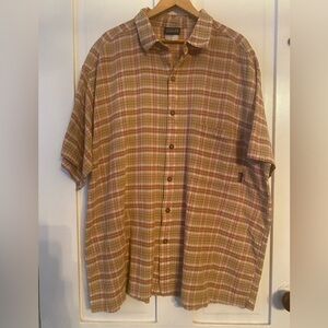 Patagonia Men’s XL Organic Cotton Plaid Short Sleeve Button Down Shirt